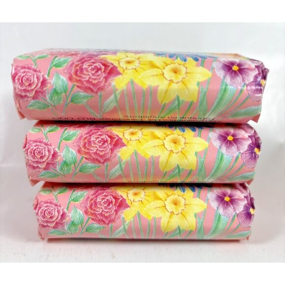 Edenfield Bouquet Beauty Soap Vintage 3 Bars 2.5 oz Made in England Pink - Picture 3 of 3